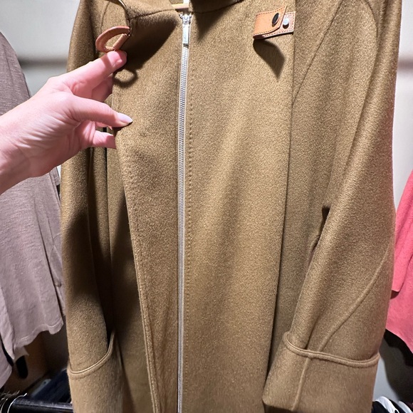 Lafayette 148 New York Tan Wool Coat - Picture 5 of 7